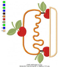 Cargar imagen en el visor de la galería, Cake embroidery design - Dessert embroidery design machine embroidery pattern - Kitchen towel embroidery file - Pie applique design
