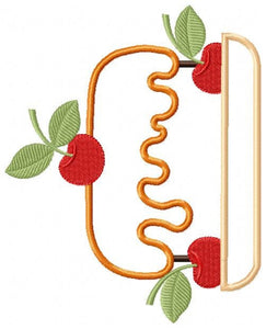 Cake embroidery design - Dessert embroidery design machine embroidery pattern - Kitchen towel embroidery file - Pie applique design