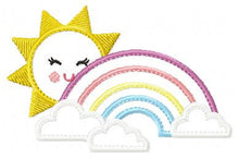 Charger l&#39;image dans la galerie, Cloud embroidery design - Rainbow embroidery designs machine embroidery pattern - Baby girl embroidery file - newborn nursery digital file
