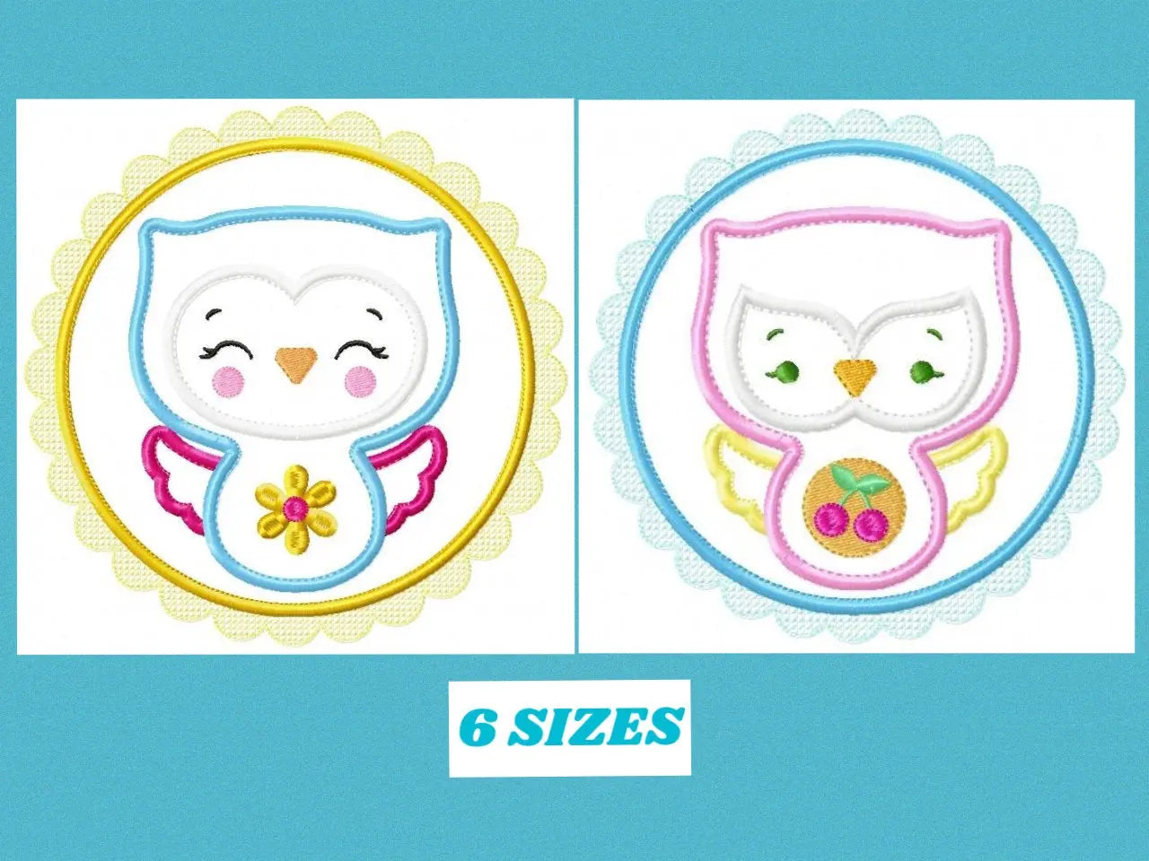 Owl embroidery design - Birds embroidery design machine embroidery pattern - Kitchen embroidery file - owl applique design with frame Marcia Embroidery