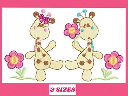 Giraffe embroidery design - Animal embroidery designs machine embroidery pattern - boy embroidery file girl embroidery - filled design pes Marcia Embroidery