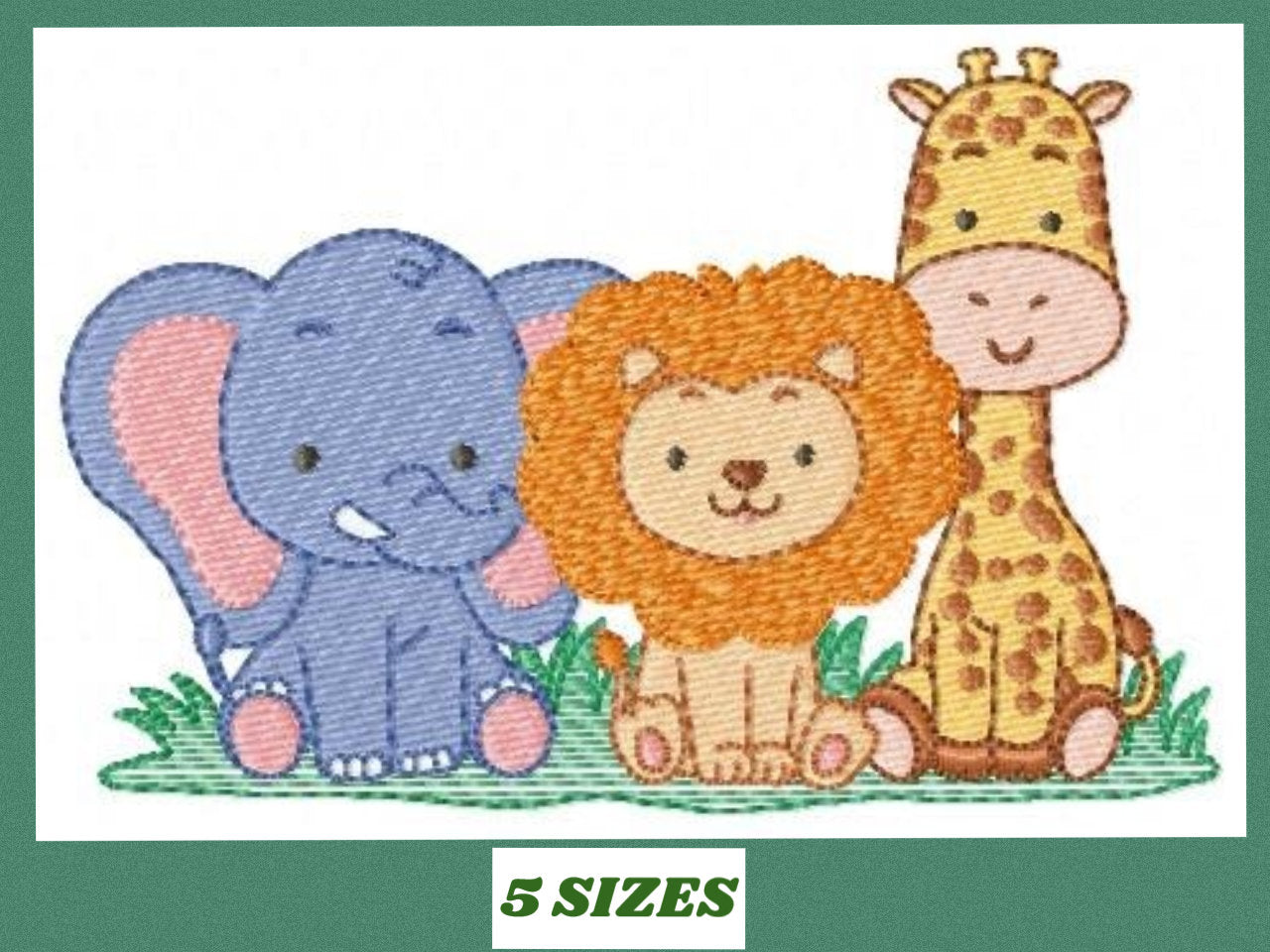 Safari embroidery designs - Animals embroidery design machine embroidery pattern - Giraffe embroidery file - lion embroidery lion elephant
