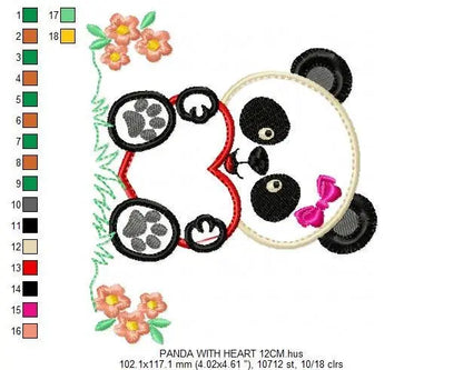Panda embroidery design - Animal embroidery designs machine embroidery pattern - baby boy embroidery file - girl embroidery Panda applique Marcia Embroidery