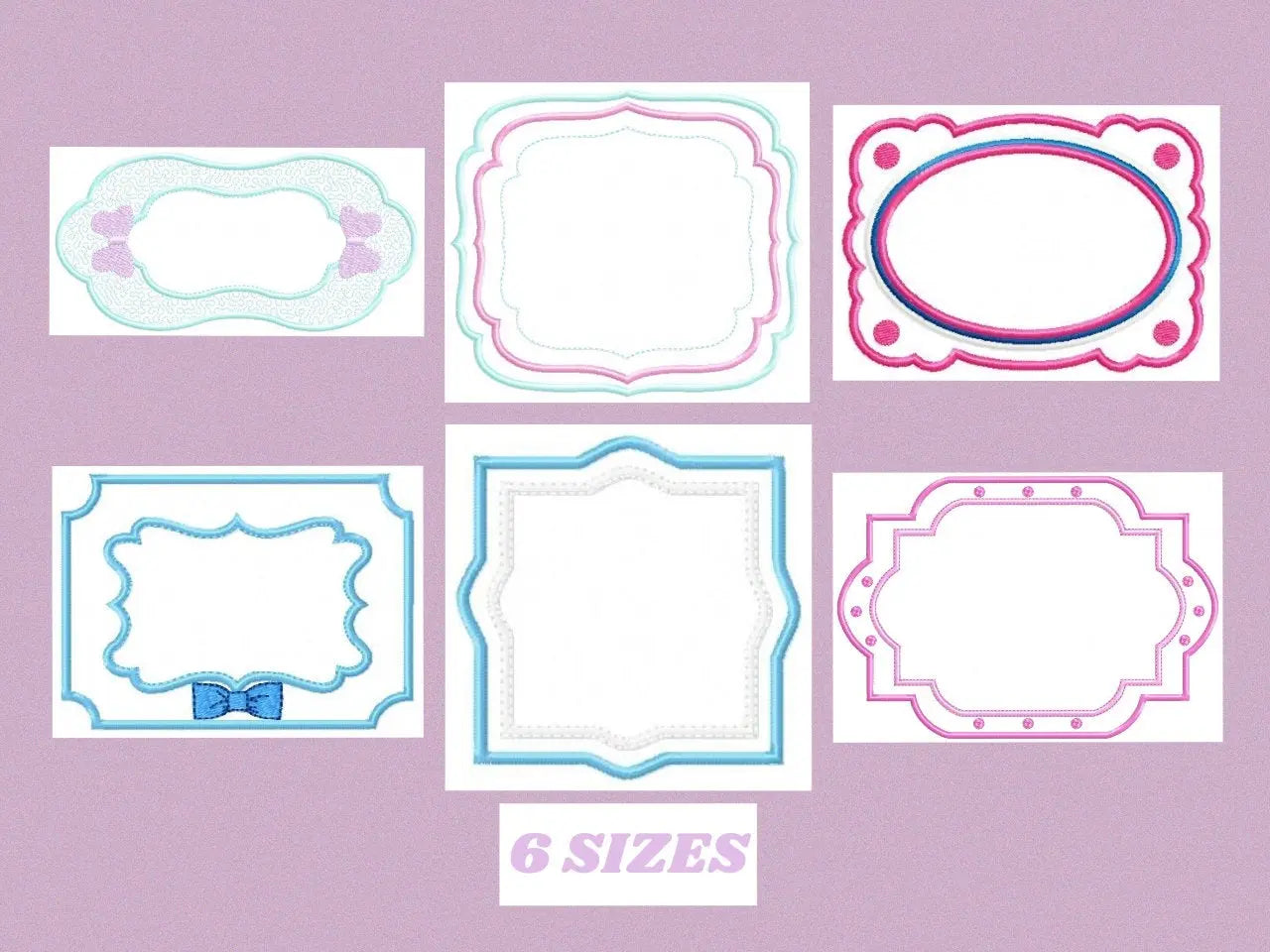 Frame embroidery designs set - Frame Applique Design - Shape Embroidery machine embroidery design - digital file instant download monogram Marcia Embroidery