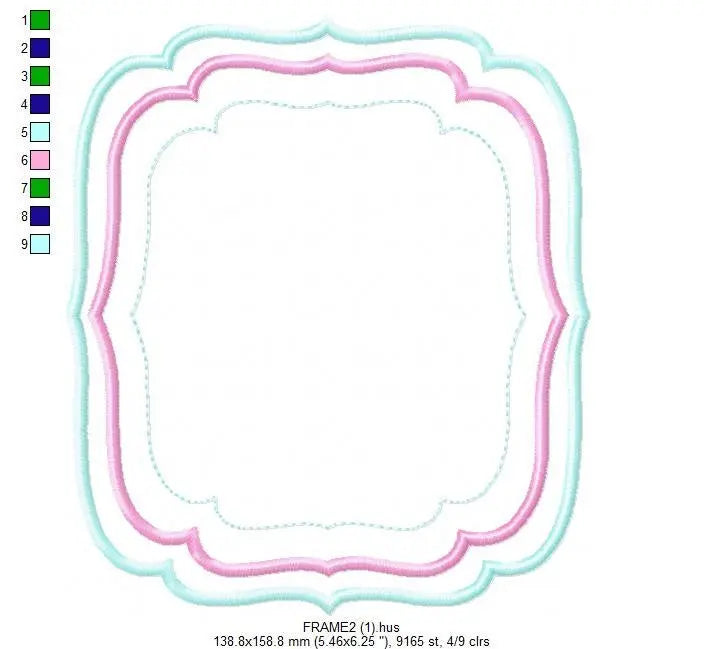 Frame embroidery designs set - Frame Applique Design - Shape Embroidery machine embroidery design - digital file instant download monogram Marcia Embroidery