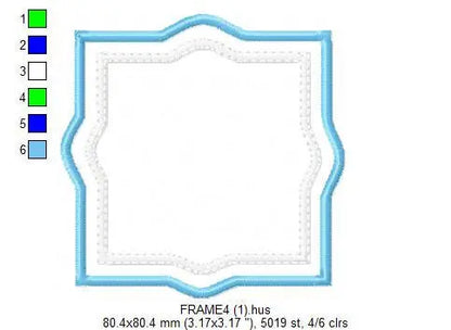 Frame embroidery designs set - Frame Applique Design - Shape Embroidery machine embroidery design - digital file instant download monogram Marcia Embroidery
