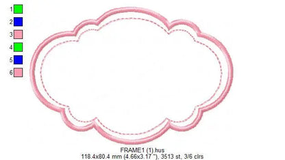 Frame embroidery designs - Frame Applique Design set machine embroidery design - Shape embroidery file frame for monogram - instant download Marcia Embroidery