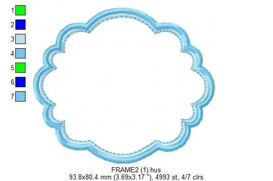 Frame embroidery designs - Frame Applique Design set machine embroidery design - Shape embroidery file frame for monogram - instant download Marcia Embroidery