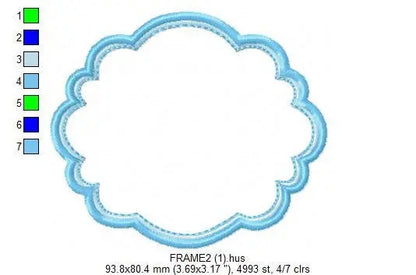 Frame embroidery designs - Frame Applique Design set machine embroidery design - Shape embroidery file frame for monogram - instant download Marcia Embroidery