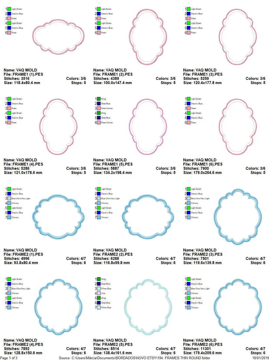 Frame embroidery designs - Frame Applique Design set machine embroidery design - Shape embroidery file frame for monogram - instant download Marcia Embroidery