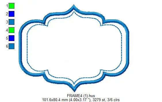 Frame embroidery designs set - Frame Applique Design machine embroidery pattern - monogram shape embroidery file - instant download jef pes Marcia Embroidery