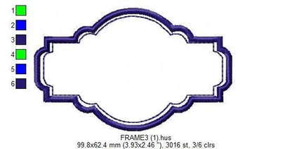 Frame embroidery designs set - Frame Applique Design machine embroidery pattern - monogram shape embroidery file - instant download jef pes Marcia Embroidery