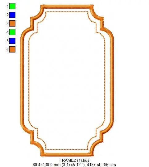 Frame embroidery designs set - Frame Applique Design machine embroidery pattern - monogram shape embroidery file - instant download jef pes Marcia Embroidery