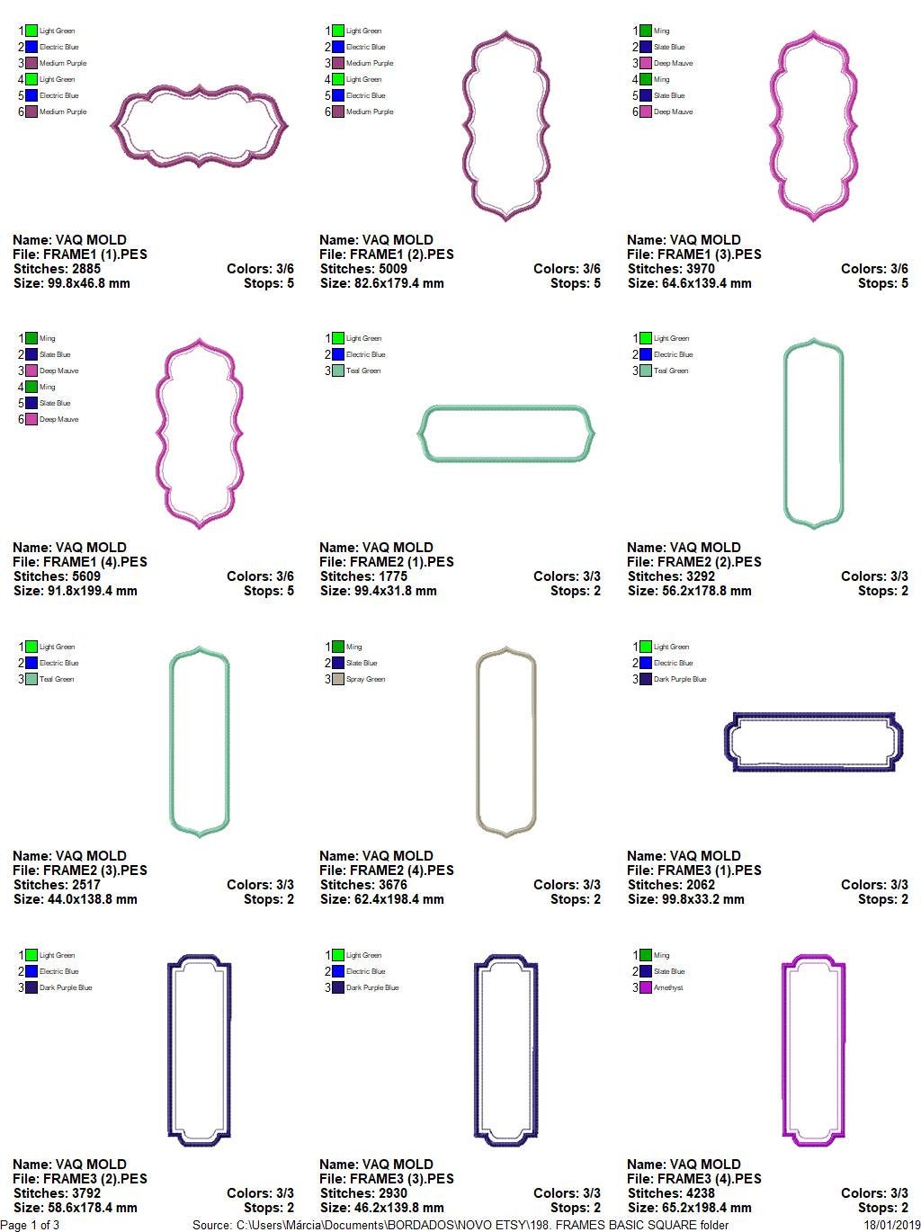 Frame embroidery designs set - Frame Applique Design machine embroidery design - monogram frame applique design - towel embroidery file