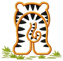 Charger l&#39;image dans la galerie, Tiger embroidery design - Animals embroidery designs machine embroidery pattern - Tiger applique embroidery -Tiger front and back baby boy
