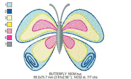 Butterfly embroidery design - Animal embroidery designs machine embroidery pattern - baby girl embroidery file - instant download digital Marcia Embroidery