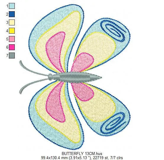 Butterfly embroidery design - Animal embroidery designs machine embroidery pattern - baby girl embroidery file - instant download digital Marcia Embroidery