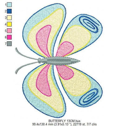 Butterfly embroidery design - Animal embroidery designs machine embroidery pattern - baby girl embroidery file - instant download digital Marcia Embroidery