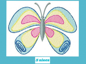 Butterfly embroidery design - Animal embroidery designs machine embroidery pattern - baby girl embroidery file - instant download digital