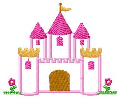 Castle embroidery designs - Princess palace embroidery design machine embroidery pattern - mansion embroidery file baby girl castle applique