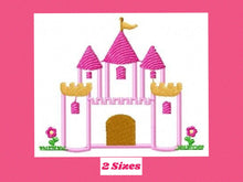 Charger l&#39;image dans la galerie, Castle embroidery designs - Princess palace embroidery design machine embroidery pattern - mansion embroidery file baby girl castle applique
