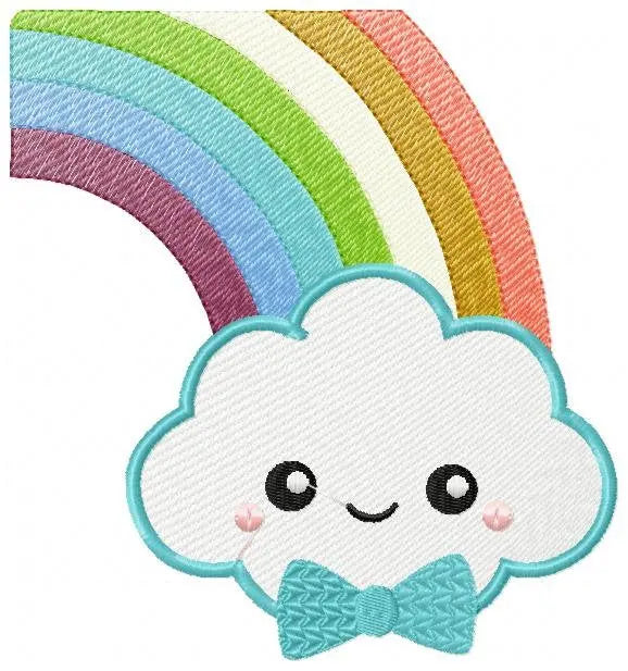 Cloud embroidery design - rainbow embroidery design machine embroidery pattern - baby girl embroidery file - kid embroidery newborn boy Marcia Embroidery