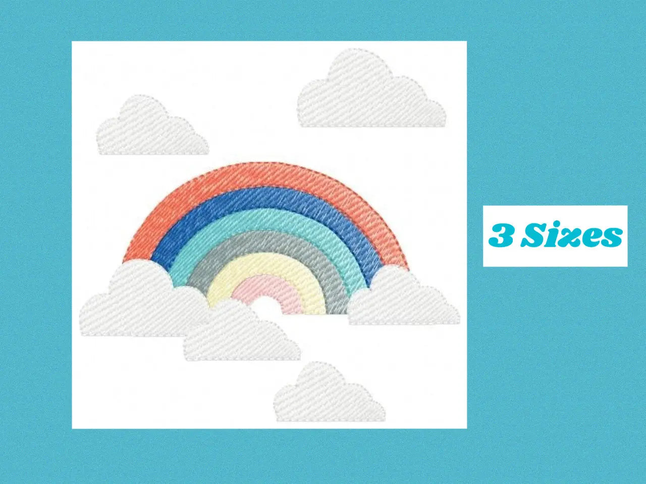 Cloud embroidery design - Rainbow embroidery designs machine embroidery pattern - Baby girl embroidery file - digital download sky rainbow Marcia Embroidery