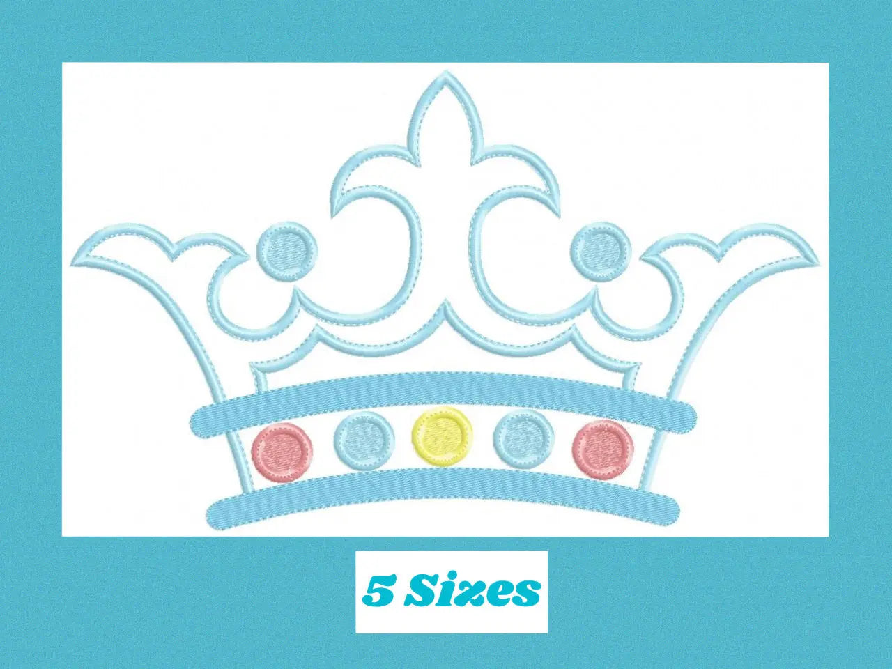 Crown embroidery designs - Princess crown embroidery design machine embroidery pattern - baby girl embroidery file - crown applique design Marcia Embroidery