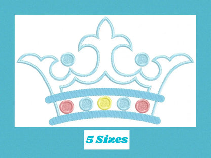 Crown embroidery designs - Princess crown embroidery design machine embroidery pattern - baby girl embroidery file - crown applique design Marcia Embroidery