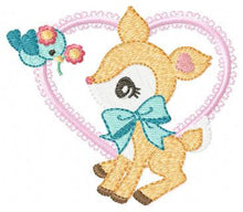 Laden Sie das Bild in den Galerie-Viewer, Deer embroidery design - Animal embroidery designs machine embroidery pattern - newborn embroidery file - baby girl embroidery file download
