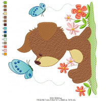 Carica l&#39;immagine nel visualizzatore di Gallery, Dogs embroidery designs - Dog embroidery design machine embroidery pattern - Puppy embroidery file - Kid embroidery dog design filled stitch
