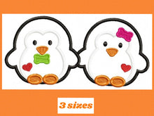 Laden Sie das Bild in den Galerie-Viewer, Penguin embroidery design - Animal embroidery designs machine embroidery pattern - boy and girl embroidery file - Penguin applique download
