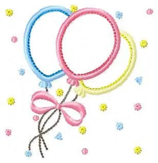 Balloon embroidery design - Balloons embroidery designs machine embroidery pattern - Baby embroidery file - balloon applique design birthday Marcia Embroidery