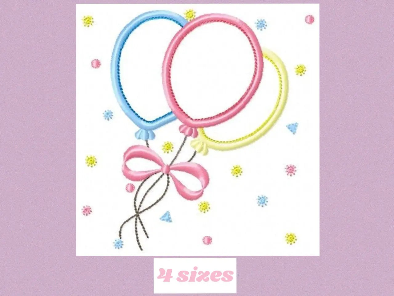 Balloon embroidery design - Balloons embroidery designs machine embroidery pattern - Baby embroidery file - balloon applique design birthday Marcia Embroidery
