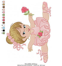 Cargar imagen en el visor de la galería, Ballerina embroidery designs - Ballet embroidery design machine embroidery pattern - Baby girl embroidery file digital file instant download
