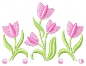 Flowers embroidery designs - Tulip embroidery design machine embroidery pattern - rose embroidery file - tea towel apron kitchen cloth