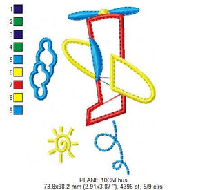 Plane embroidery designs - Airplane embroidery design machine embroidery pattern - airplane applique design - baby boy embroidery kid pes