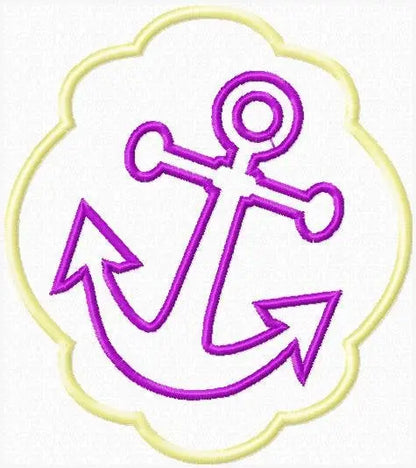 Frame embroidery designs set - Frame Applique Design Machine embroidery design - tag embroidery file - instant download anchor butterfly Marcia Embroidery