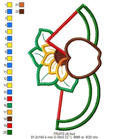 Kitchen embroidery designs - Fruit embroidery design machine embroidery pattern - Watermelon embroidery file Apple embroidery Fruit applique Marcia Embroidery