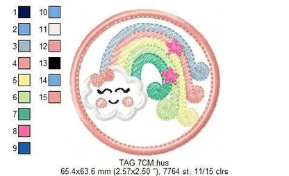 Tags embroidery designs - School Tag embroidery design machine embroidery pattern - Key chain embroidery - Stamp Baggage - instant download Marcia Embroidery