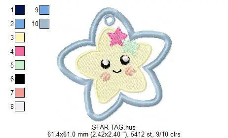 Tags embroidery designs - School Tag embroidery design machine embroidery pattern - Key chain embroidery - Stamp Baggage - instant download Marcia Embroidery