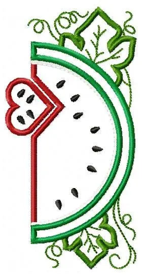 Watermelon embroidery designs - Fruit embroidery design machine embroidery pattern - Watermelon applique design - Kitchen embroidery file Marcia Embroidery