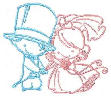 Couple embroidery designs - Wedding embroidery design machine embroidery pattern - instant download boy embroidery girl embroidery wedding Marcia Embroidery