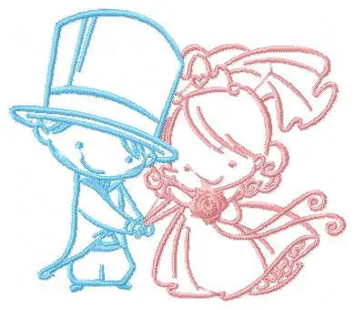 Couple embroidery designs - Wedding embroidery design machine embroidery pattern - instant download boy embroidery girl embroidery wedding Marcia Embroidery