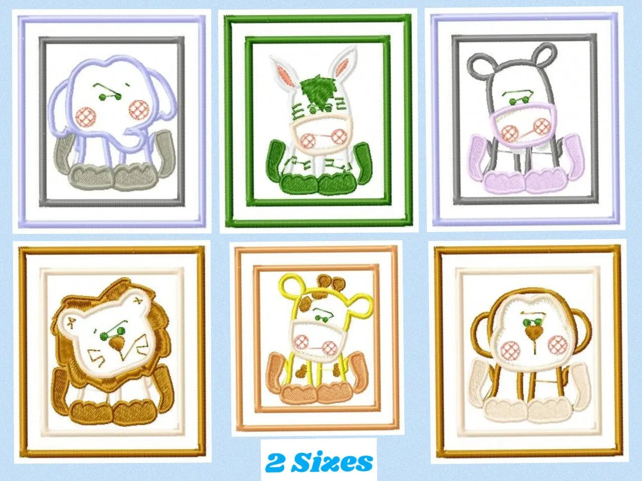 Safari embroidery design - Animals embroidery designs machine embroidery pattern - Giraffe embroidery - Tiger Elephant Zebra Hippo Monkey Marcia Embroidery