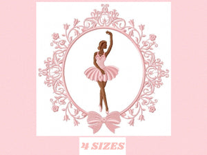 Ballerina embroidery designs - Ballet embroidery design machine embroidery pattern - instant download - baby girl embroidery file dancer