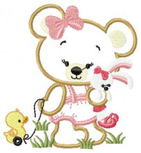 Carica l&#39;immagine nel visualizzatore di Gallery, Bear embroidery designs - Teddy embroidery design machine embroidery pattern - baby boy embroidery file - Teddy Bear applique design girl
