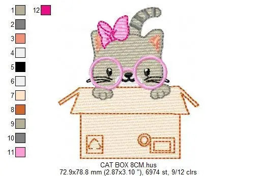 Cat embroidery design - Animal embroidery designs machine embroidery pattern - Kitty embroidery file - baby girl applique design download Marcia Embroidery