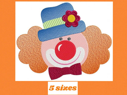Circus Clown embroidery designs - Clown with funny hat machine embroidery pattern - Baby Boy file - Instant digital download pes jef dst hus Marcia Embroidery