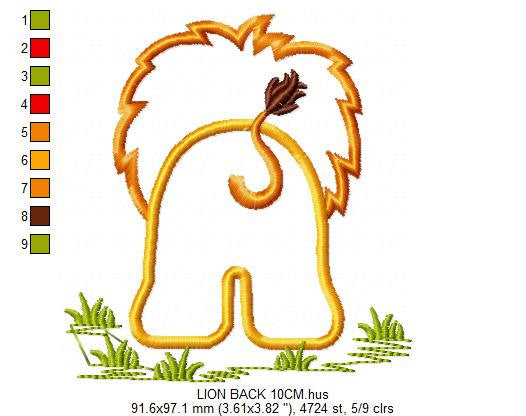 Lion embroidery designs - Safari embroidery design machine embroidery pattern - Animal embroidery file - lion applique design lion pattern
